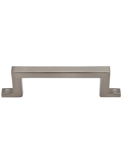 Campaign Bar Cabinet Pull - 3 inch Center-to-Center in Brushed Nickel.